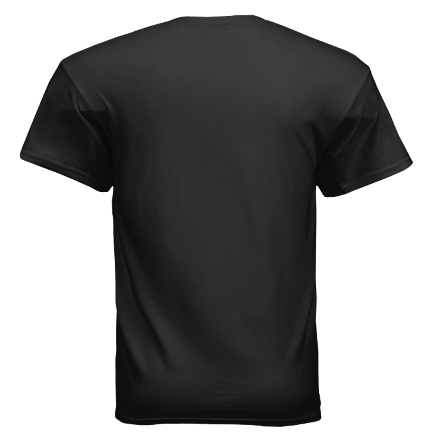 Pitching and Catching vintage baseball graphic on black unisex heavy cotton tee, back view — Daddy Threads