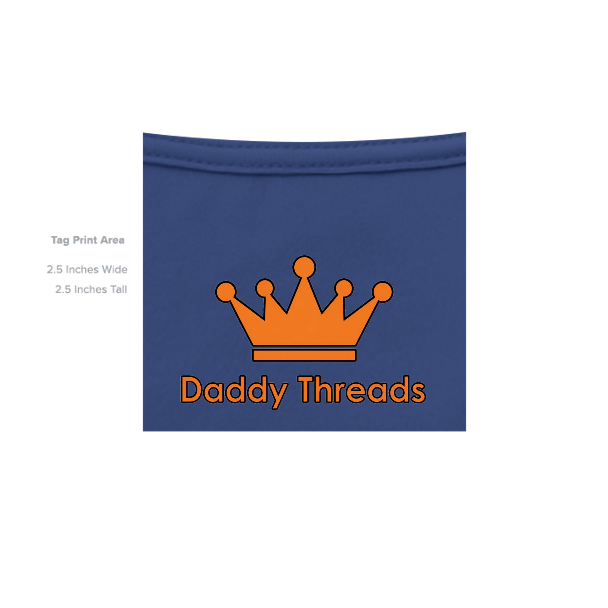 Pitching and Catching vintage baseball graphic on fan deep royal unisex heavy cotton tee, inside neck tag detail — Daddy Threads