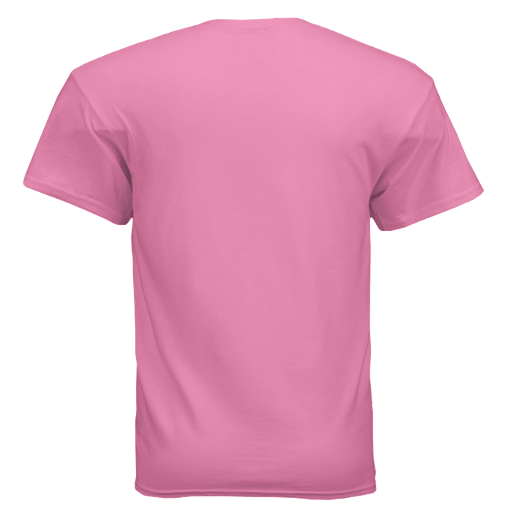 Pre-Pear 4 Rooster pun rebus graphic on azalea unisex heavy cotton tee, back view — Daddy Threads