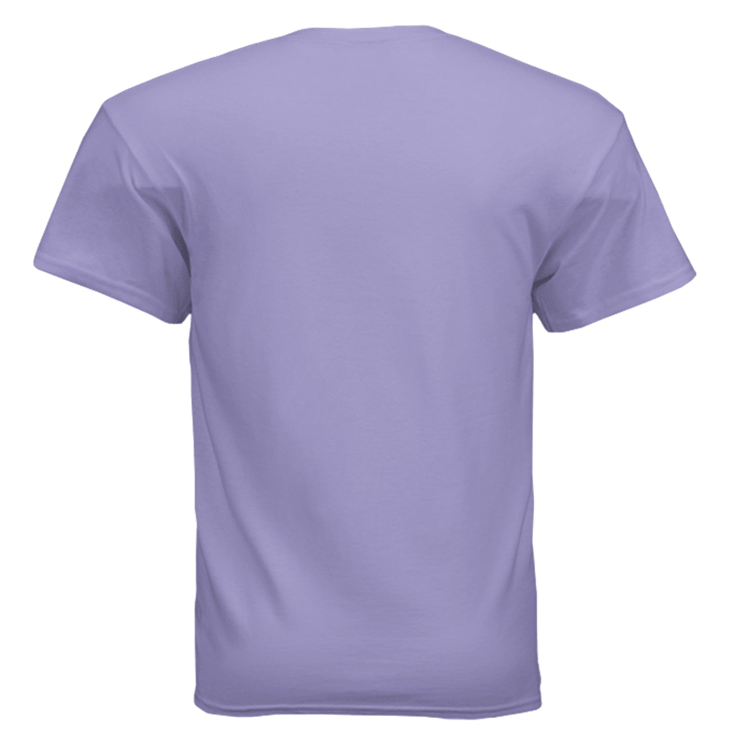 Pre-Pear 4 Rooster pun rebus graphic on violet unisex heavy cotton tee, back view — Daddy Threads