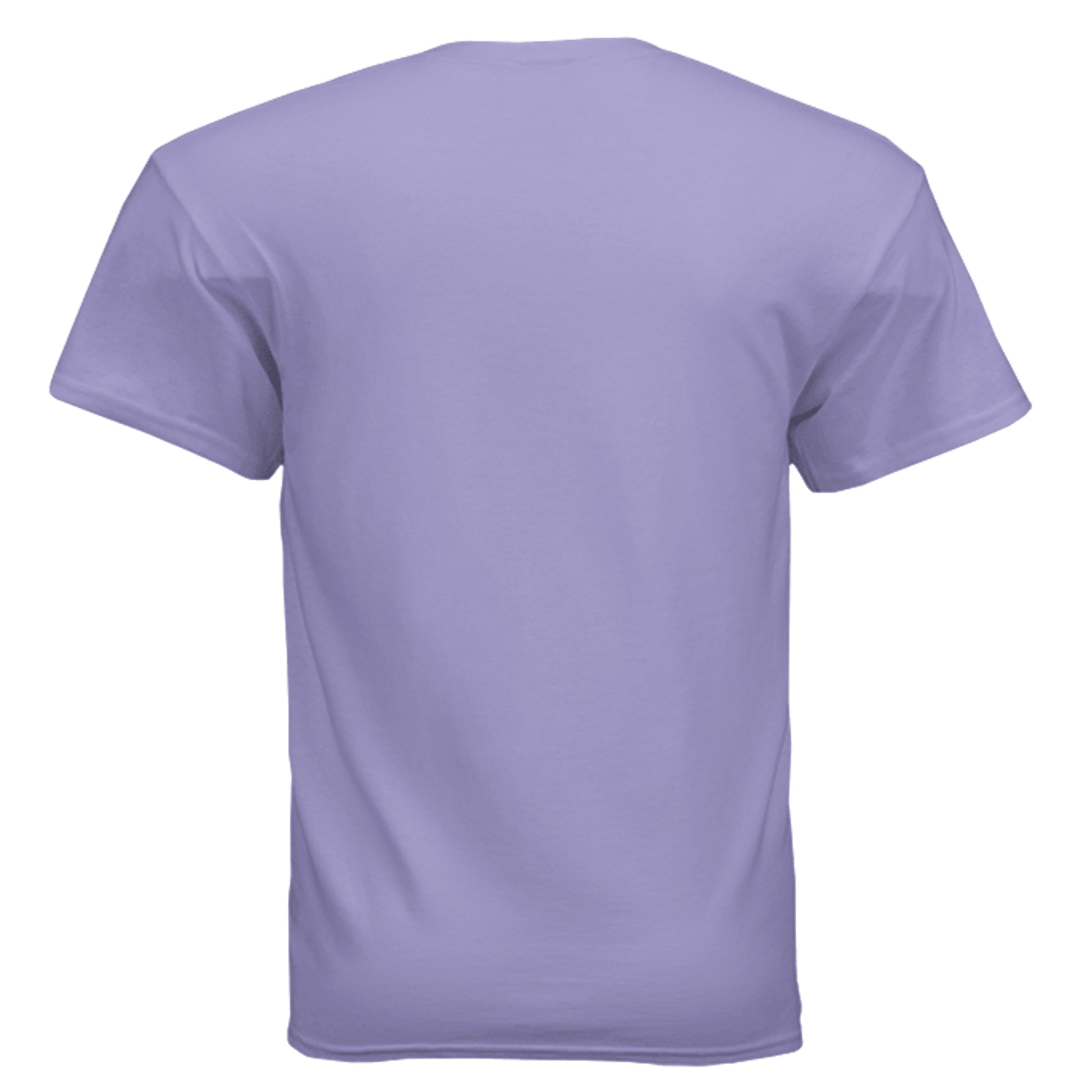Pre-Pear 4 Rooster pun rebus graphic on violet unisex heavy cotton tee, back view — Daddy Threads
