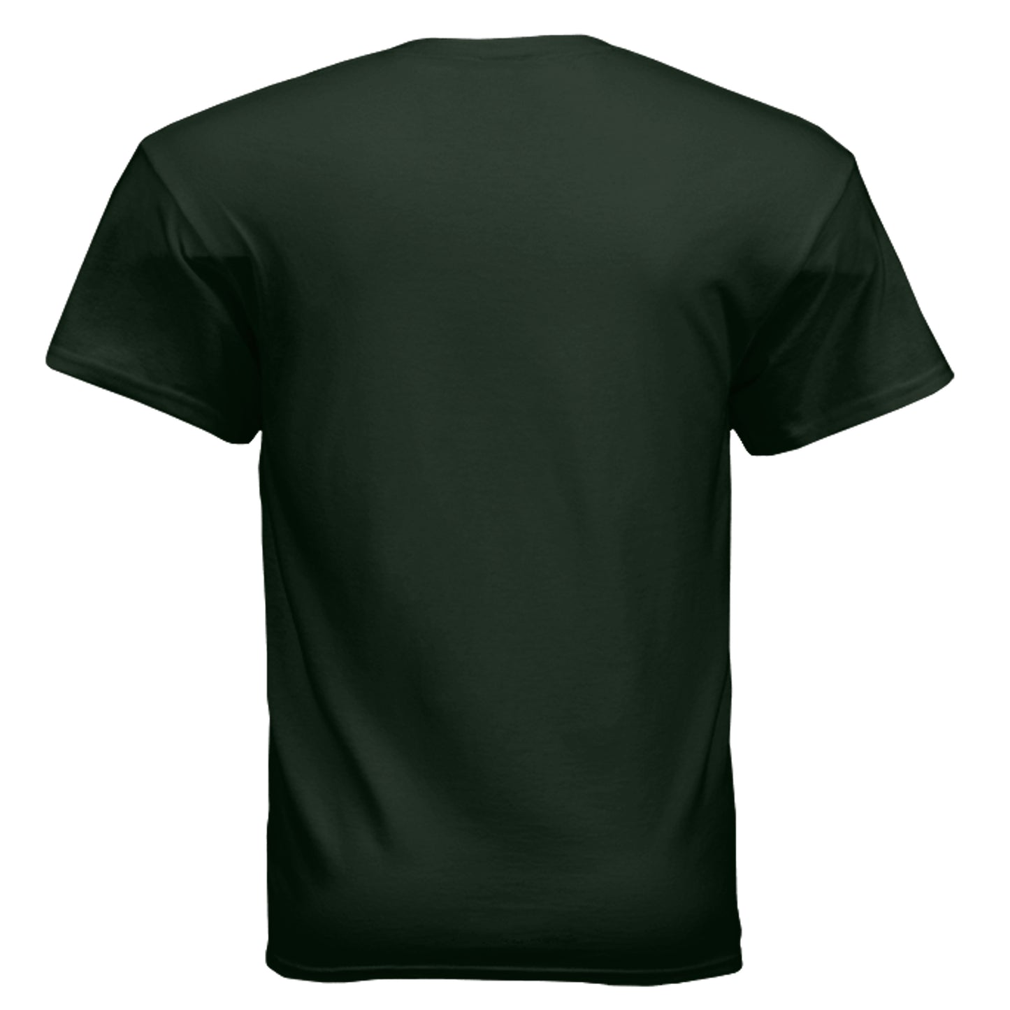 Llamaste yoga llama graphic on forest green unisex heavy cotton tee, back view — Daddy Threads