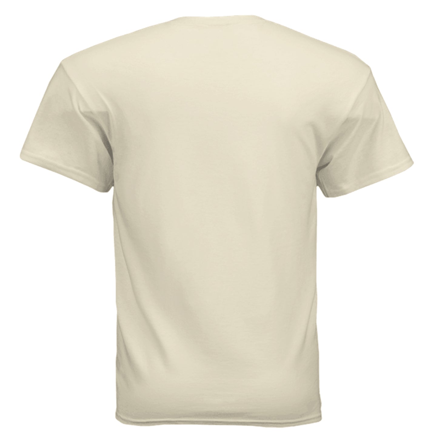 Llamaste yoga llama graphic on off white unisex heavy cotton tee, back view — Daddy Threads