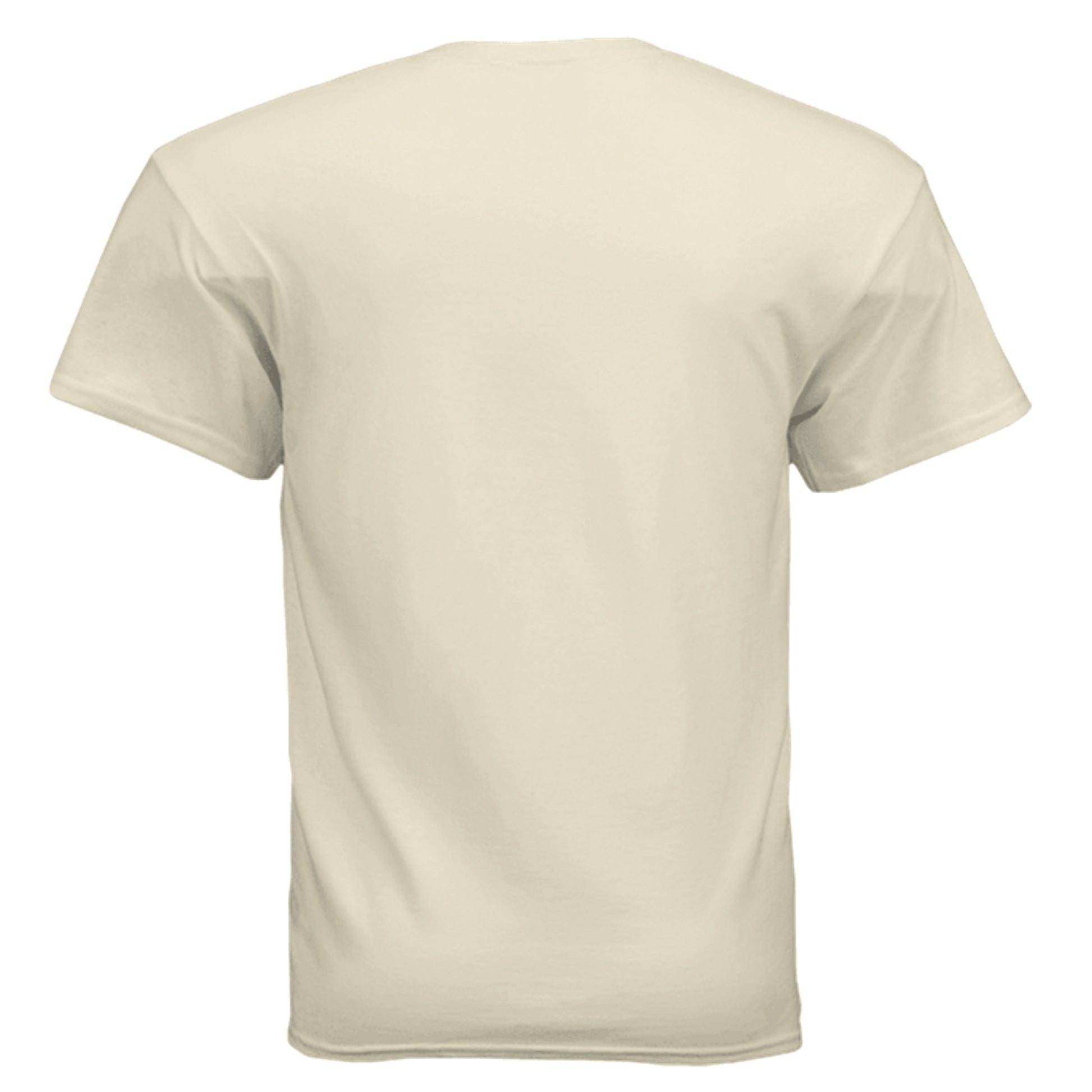 Llamaste yoga llama graphic on off white unisex heavy cotton tee, back view — Daddy Threads