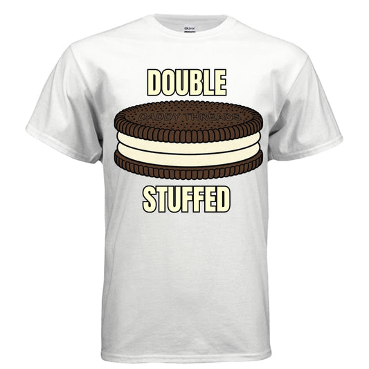 Double Stuffed cookie bear graphic on white unisex heavy cotton tee — Daddy Threads