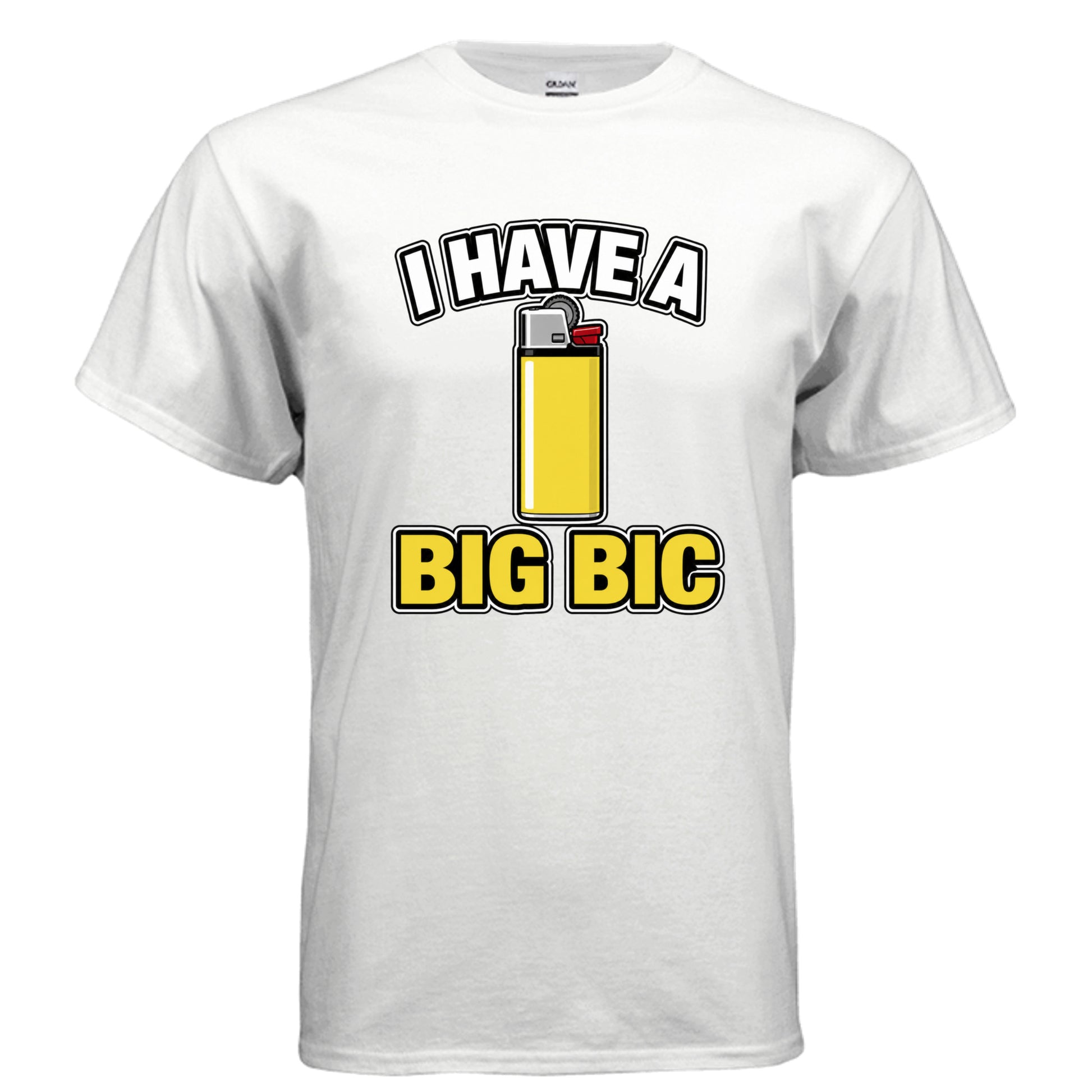 I Have A Big Bic funny bear graphic on white unisex heavy cotton tee — Daddy Threads