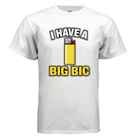 I Have A Big Bic funny bear graphic on white unisex heavy cotton tee — Daddy Threads