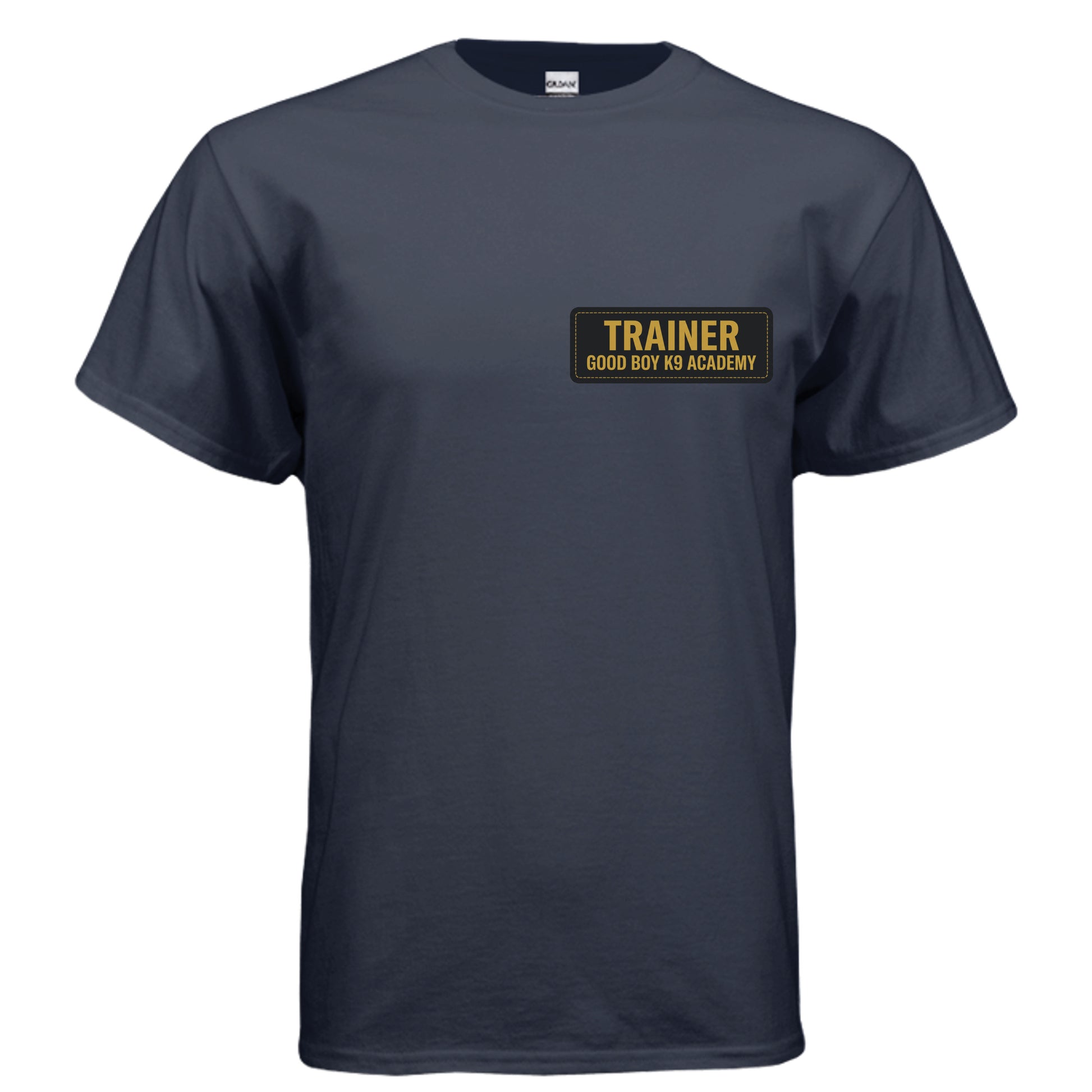 Top Dog Good Boy K-9 Academy graphic on navy unisex heavy cotton tee — Daddy Threads